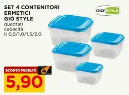 Alì Supermercati Set 4 contenitori ermetici GIÒ STYLE offerta