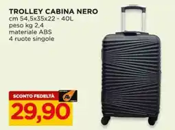 Alì Supermercati Trolley cabina nero offerta