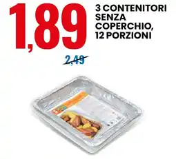 Eurospin 3 contenitori senza coperchio, 12 porzioni offerta