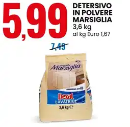 Eurospin Dexal detersivo in polvere marsiglia offerta