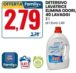 Eurospin Dexal detersivo lavatrice elimina odori offerta