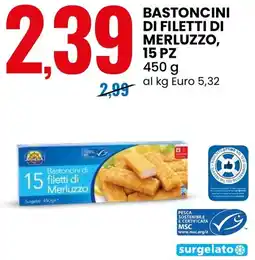 Eurospin Athena bastoncini di filetti di merluzzo offerta