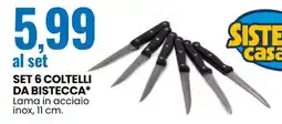 Eurospin Set 6 coltelli da bistecca offerta