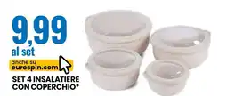 Eurospin Set 4 insalatiere con coperchio offerta