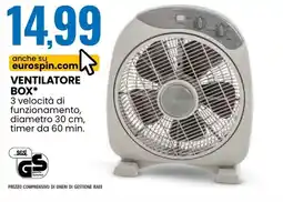 Eurospin Ventilatore box offerta