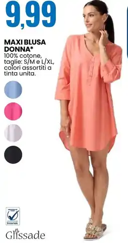 Eurospin Glissade maxi blusa donna offerta