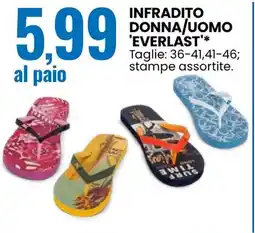 Eurospin Infradito donna/uomo 'everlast' offerta