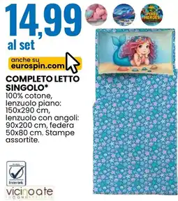 Eurospin Vicino ate completo letto singolo offerta