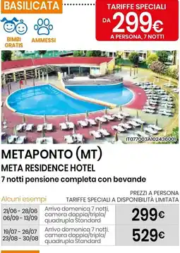 Eurospin Metaponto (mt) meta residence hotel offerta