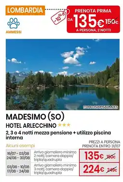 Eurospin Madesimo (so) hotel arlecchino offerta