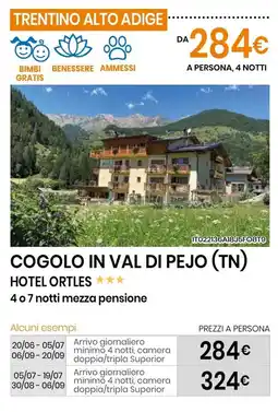 Eurospin Cogolo in val di pejo (tn) hotel ortles offerta