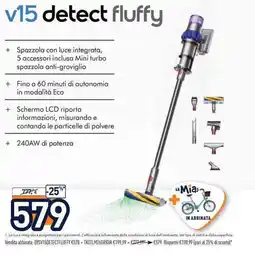 Unieuro dyson v15 detect fluffy offerta