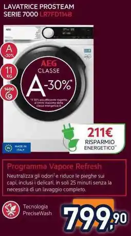 Unieuro AEG LAVATRICE PROSTEAM SERIE 7000 LR7FD114B offerta