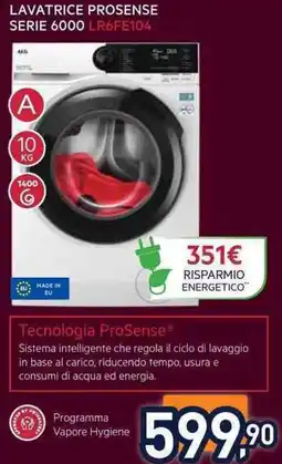 Unieuro AEG LAVATRICE PROSENSE SERIE 6000 LR6FE104 offerta