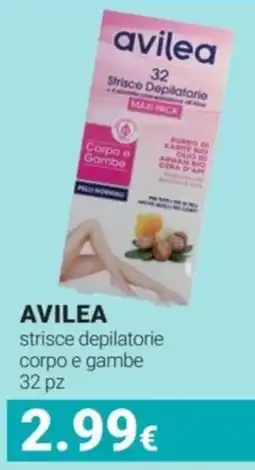 Tigotà AVILEA strisce depilatorie corpo e gambe 32 pz offerta