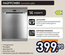 Unieuro Hotpoint ARISTON HA2FFC14BX Lavastoviglie offerta