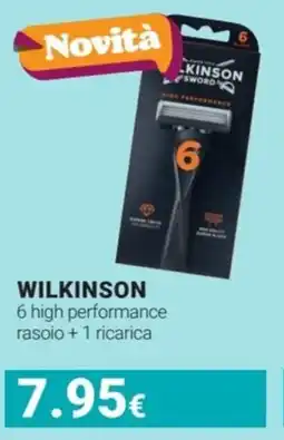 Tigotà WILKINSON 6 high performance rasoio + 1 ricarica offerta