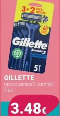 Tigotà GILLETTE rasoio sensor3 comfort 5 pz offerta