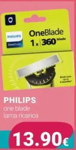 Tigotà PHILIPS one blade lama ricarica offerta