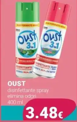 Tigotà OUST disinfettante spray elimina odori offerta