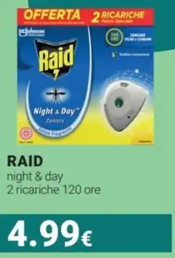 Tigotà RAID night & day 2 ricariche 120 ore offerta