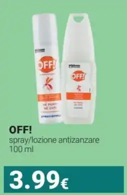 Tigotà OFF! spray/lozione antizanzare offerta
