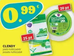 Tigotà CLENDY piatti riutilizzabili/ posate riutilizzabili offerta