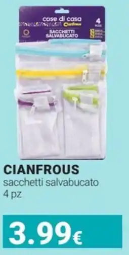 Tigotà CIANFROUS sacchetti salvabucato 4 pz offerta
