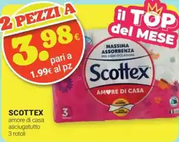 Tigotà SCOTTEX amore di casa asciugatutto 3 rotoli offerta