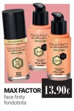 Tigotà MAX FACTOR face finity fondotinta offerta