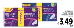 Spazio Conad Assorbenti pacco doppio lines seta ultra offerta