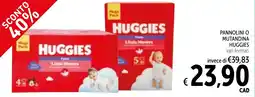 Spazio Conad Pannolini o mutandina HUGGIES offerta