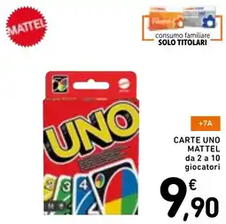 Spazio Conad Carte uno MATTEL offerta