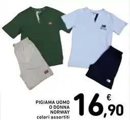 Spazio Conad Pigiama uomo o donna norway offerta