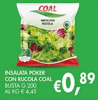 èccoMI Insalata poker con rucola COAL offerta