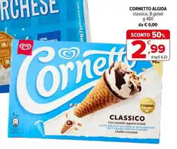 Iperal Cornetto algida classico, 8 gelati offerta