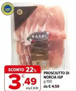 Iperal Prosciutto di norcia igp offerta