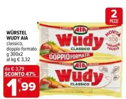 Iperal Würstel wudy aia classico, doppio formato offerta