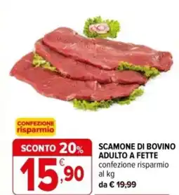 Iperal Scamone di bovino adulto a fette offerta