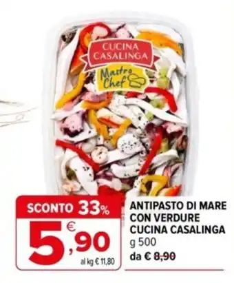 Iperal Antipasto di mare con verdure cucina casalinga offerta