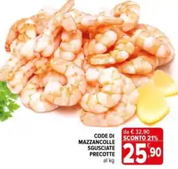 Iperal Code di mazzancolle sgusciate precotte offerta