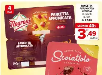 Iperal Pancetta affumicata NEGRONI offerta
