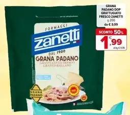 Iperal Grana padano dop grattugiato fresco ZANETTI offerta