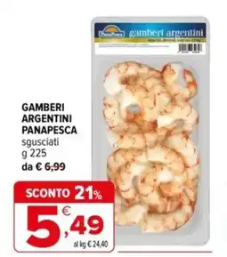 Iperal Gamberi argentini panapesca sgusciati offerta