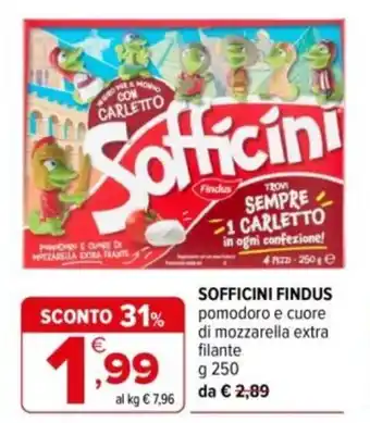 Iperal Sofficini findus pomodoro e cuore di mozzarella extra filante offerta