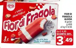 Iperal Fior di fragola algida 8 gelati offerta