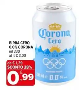 Iperal Birra cero 0.0% CORONA offerta