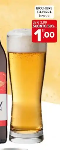 Iperal Bicchiere da birra in vetro offerta