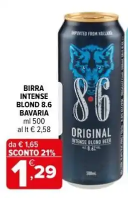 Iperal Birra intense blond 8.6 bavaria offerta