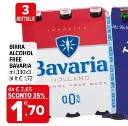 Iperal Birra alcohol free BAVARIA offerta